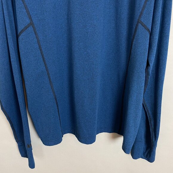 REI Quarter Zip Top Blue Men Size XL Shirt Stretch Knit Blue Pullover Hiking - Picture 7 of 10